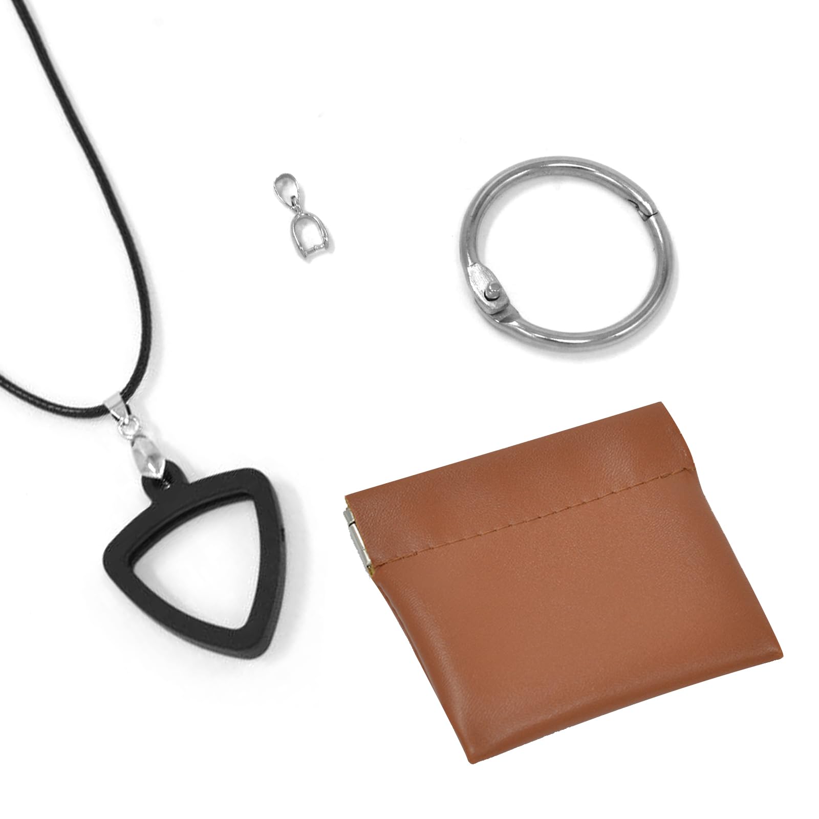 Musiin black triangular silicone guitar pick necklace, double-sided universal design, fashionable and practical, suitable for mu